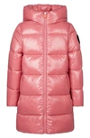 Save The Duck Kids' Millie Water Resistant Puffer Coat In Bloom Pink