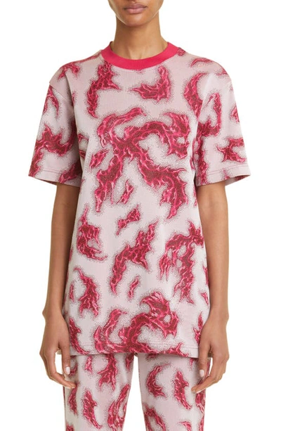 Maccapani Dondi Floral Jacquard Knit Top In Pink