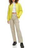 Levi's Oversize Bomber Jacket In Yellow Green Sheen