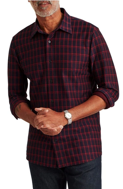 Bonobos Everyday Slim Fit Knit Button-up Shirt In Lever Luke Check Star Gazer