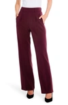 Nic + Zoe Avenue Pleated Wide Leg Pants In Redwood