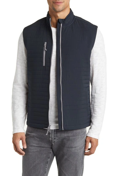 Johnnie-o Crosswind Quilted Performance Waistcoat In Black