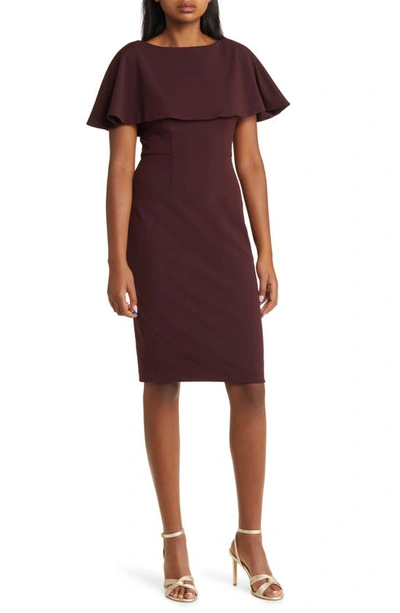 Eliza J Capelet Sheath Dress In Wine