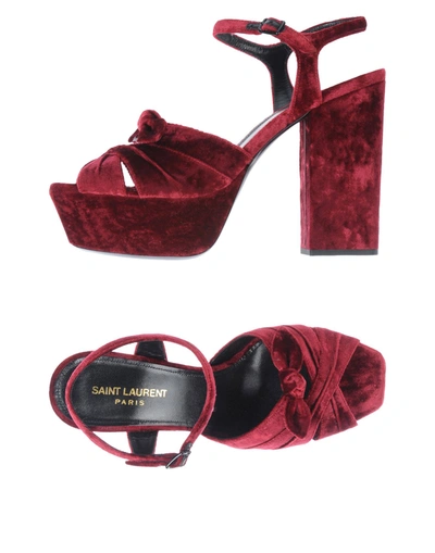 Saint Laurent Sandals In Red