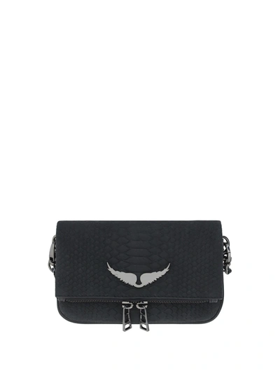 Zadig & Voltaire Xs Sunny Grained Leather + Stu Handbags in Black