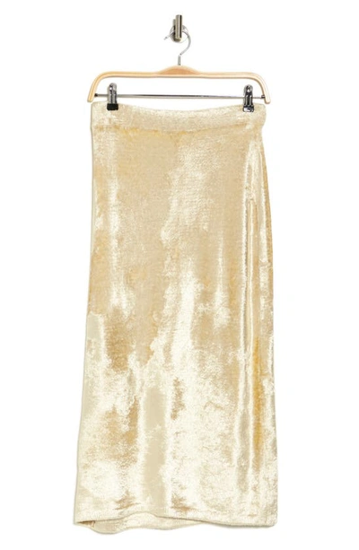 Vince Panne Sweater Skirt In Gold