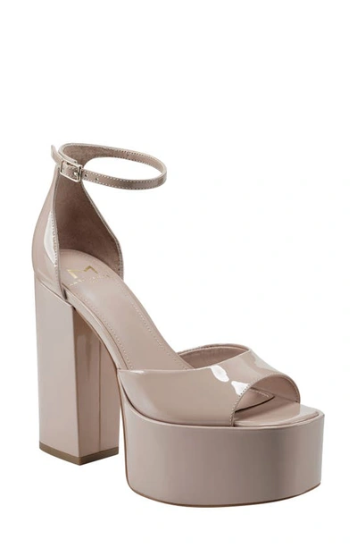 Marc Fisher Ltd Della Ankle Strap Platform Sandal In Light Pink