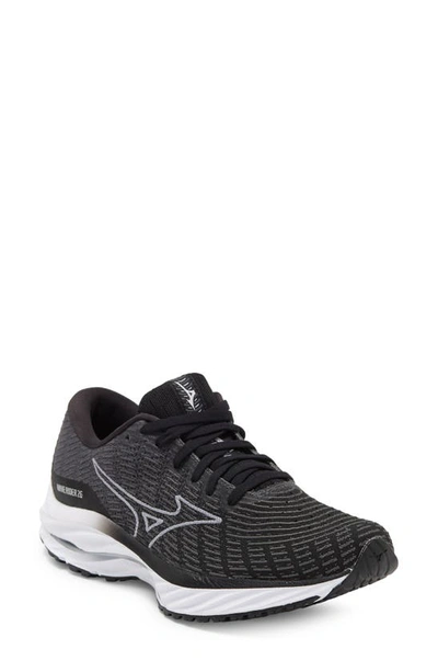 Mizuno Wave Rider 26 Sneaker In Black-white