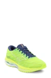 Mizuno Wave Rider 26 Sneaker In Lime-white