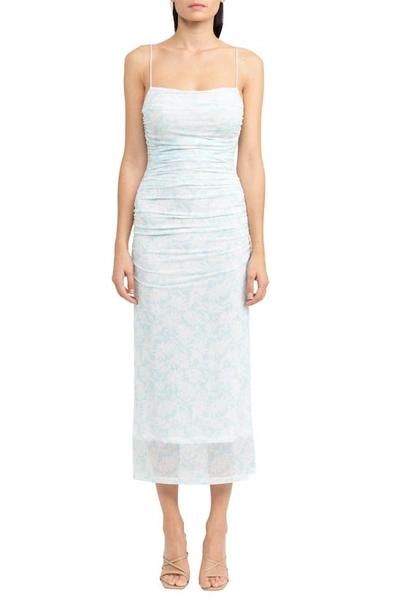 Significant Other Gathered Midi Dress In Peppermint Daisy