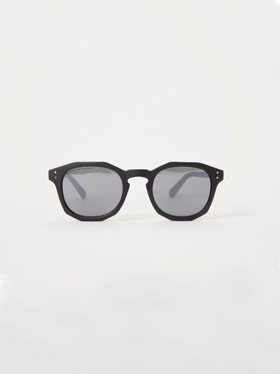 French Connection Faceted Preppy Sunglasses Charcoal In Black