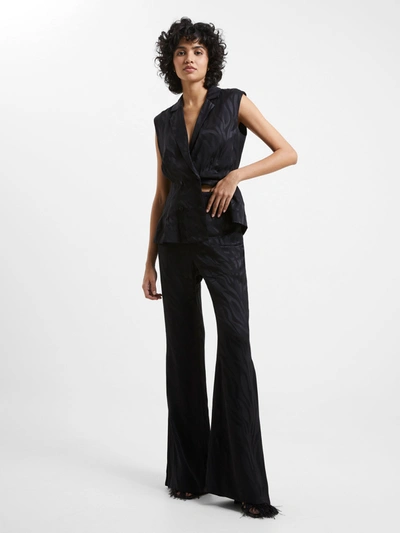 French Connection Aba Eco Satin Trousers Blackout