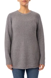 Cyrus Mixed Knit Sweater In Medium Heather Grey