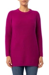 Cyrus Mixed Knit Sweater In Magenta Haze
