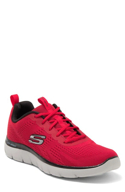 Skechers Summits Torre Running Shoe In Red/ Black