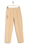 Obey Estate Embroidered Pleated Pants In Irish Cream
