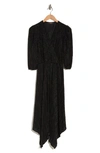 Renee C Plissé Handkerchief Dress In Black