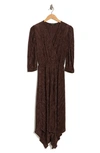 Renee C Plissé Handkerchief Dress In Brown