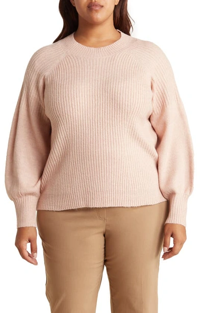 By Design Rose Rib Knit Sweater In Cameo Rose