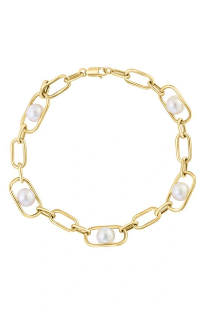 Effy 14k Gold Freshwater Pearl Chain Bracelet