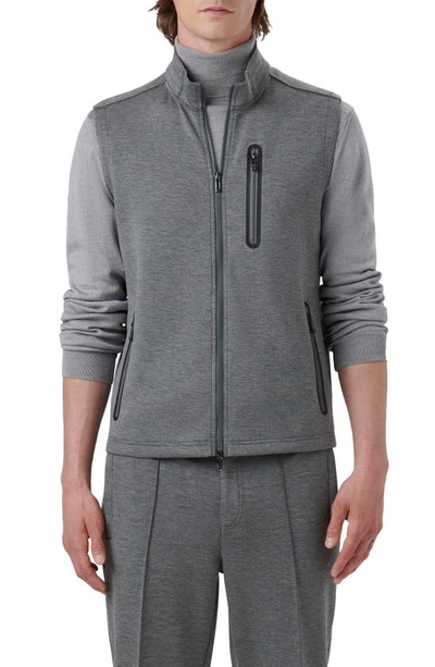 Bugatchi Performance Knit Vest In Anthracite