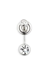Justine Clenquet Mindy Crystal Embellished Single Post Back Earring
