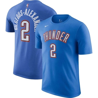 Nike Men's  Shai Gilgeous-alexander Blue Oklahoma City Thunder Icon 2022/23 Name And Number Performan