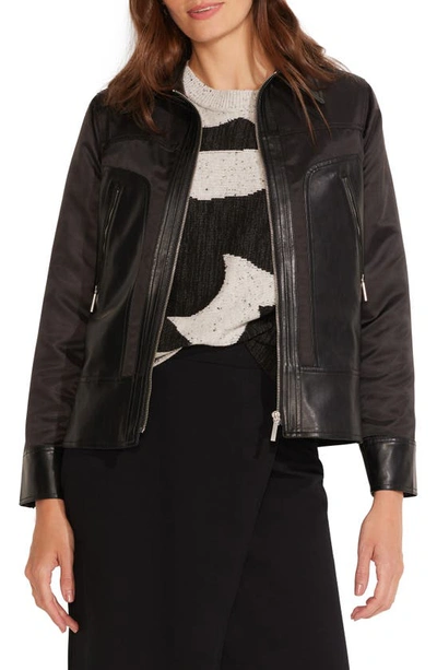 Nic + Zoe Faux Leather Jacket In Black