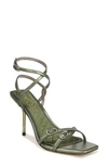Sam Edelman Trevin Ankle Strap Sandal In Metallic Olive