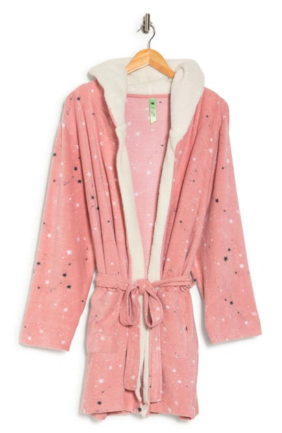 Honeydew Intimates Honeydew Hibernate Faux Shearling Lined Hooded Plaid Robe In Gleam Stars