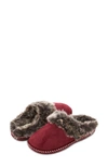 Floopi Indoor/outdoor Faux Fur Lined Slipper In Wine