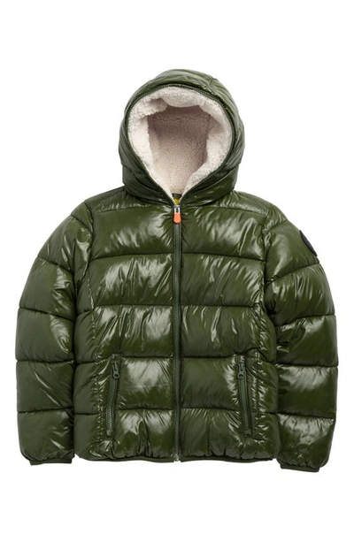Save The Duck Kids' Gavin Puffer Jacket In Pine Green