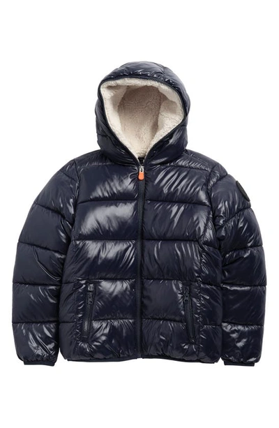 Save The Duck Kids' Gavin Puffer Jacket In Blue Black