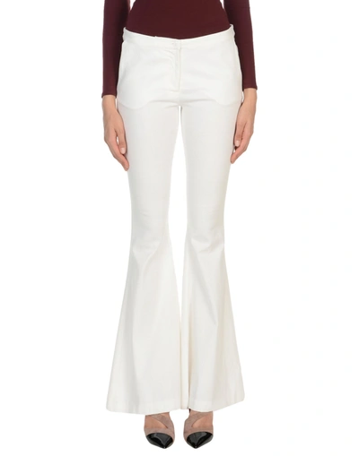 Black Coral Casual Pants In White