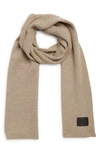 Vince Cashmere Scarf In Camel/ Grey