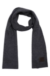 Vince Cashmere Scarf In Navy/ Grey