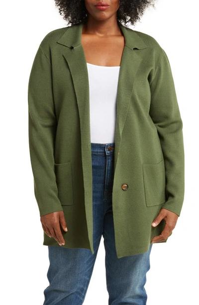 By Design Willow Cardigan In Rifle Green