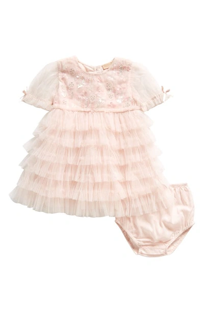 Tutu Du Monde Babies' Bebe Dreamscape Embellished Tulle Party Dress & Bloomers Set In Crystal Pink Mix