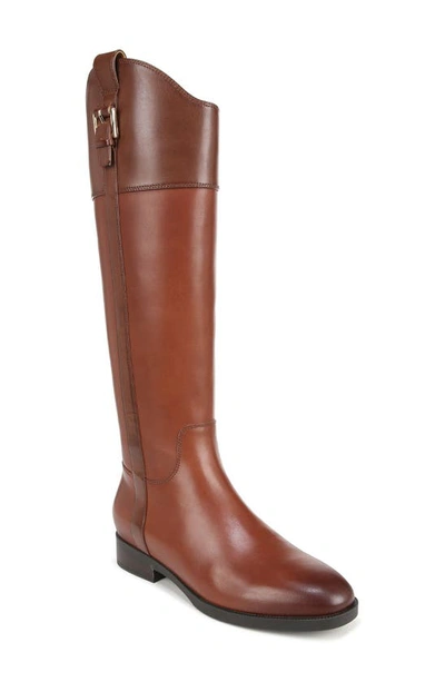 Vionic Phillip Water Repellent Riding Boot In Brown Wide Calf