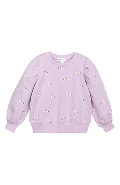 Miles The Label Babies' Filly Print French Terry Sweatshirt In Purple