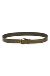 Madewell Medium Perfect Leather Belt In Weathered Grove