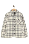 Union Plaid Flannel Shirt Jacket In Vintage White