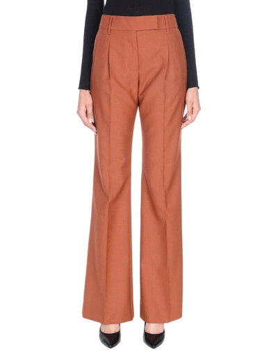 Prada Casual Pants In Brick Red