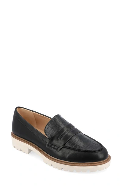 Journee Collection Kenley Penny Loafer In Black