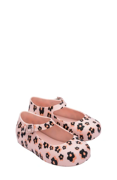 Melissa Mini Dora Ii Water Resistant Ballerina Shoe In Beige/ Black