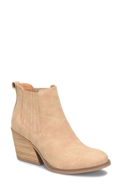 Korks Hadley Block Heel Bootie In Natural Nubuck
