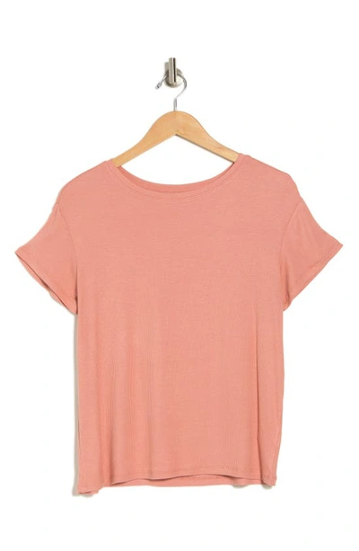 Nordstrom Rack Ribbed Tranquility Lounge Top In Pink Glass