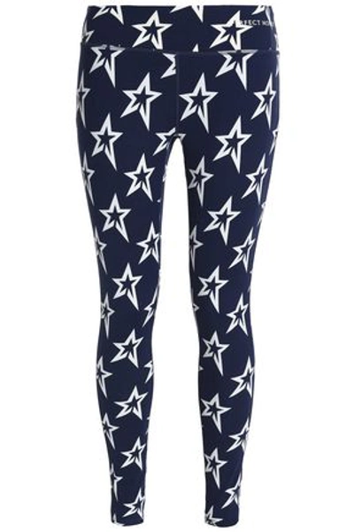 Perfect Moment Printed Stretch Leggings In Navy
