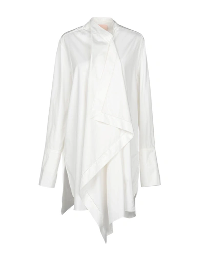 Roksanda Solid Color Shirts & Blouses In White