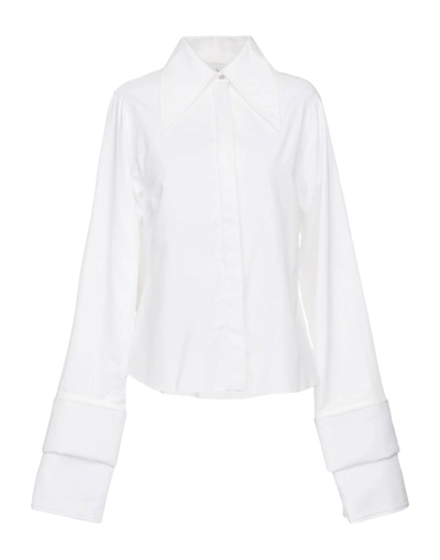 Marques' Almeida Solid Color Shirts & Blouses In White